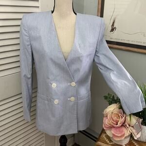 Vintage 80s SUITS LTD Womens Blazer Deadstock Double Breasted Preppy Office | 10